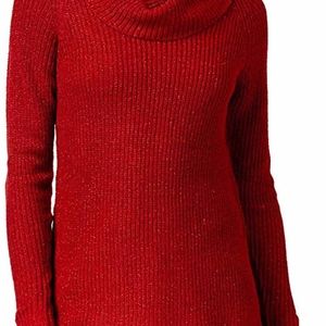 BCX Women's Metallic-Knit Cowl-Neck Sweat